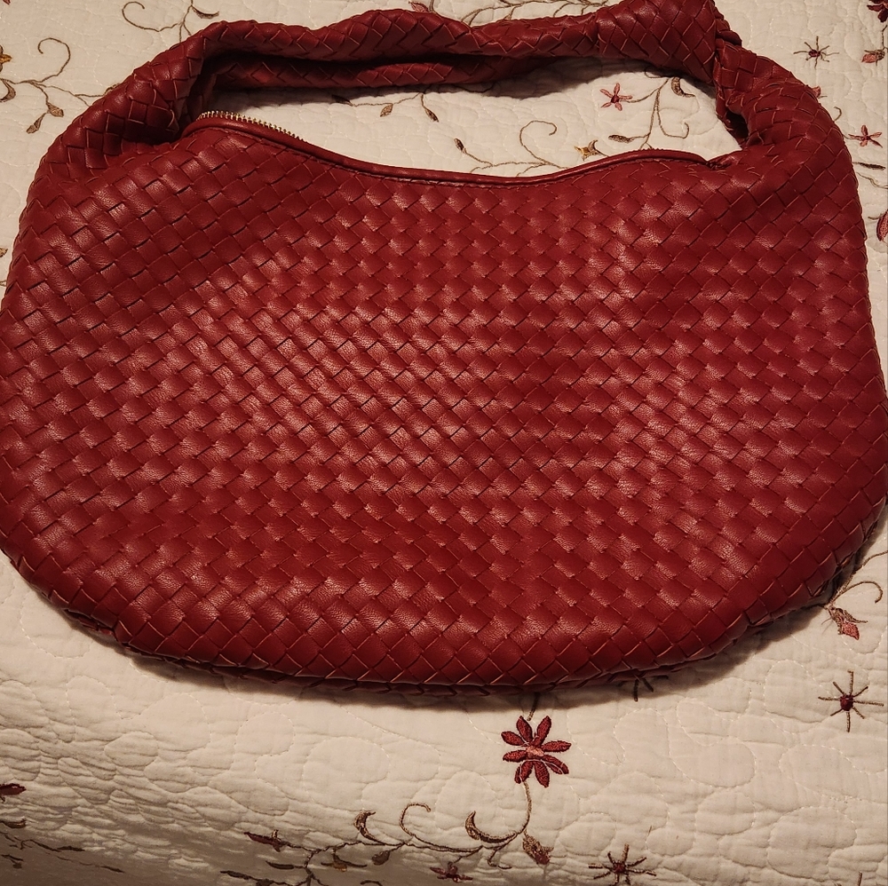 Anthropologie bottega purse in red